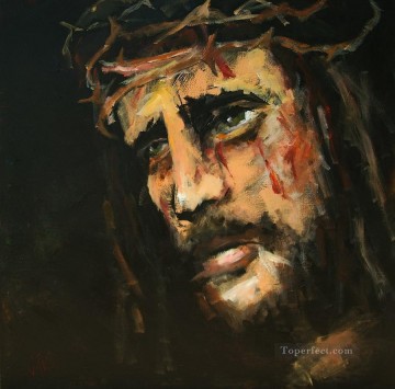 十字架につけられたイエス キャロル フォレ 宗教的なキリスト教徒 Oil Paintings